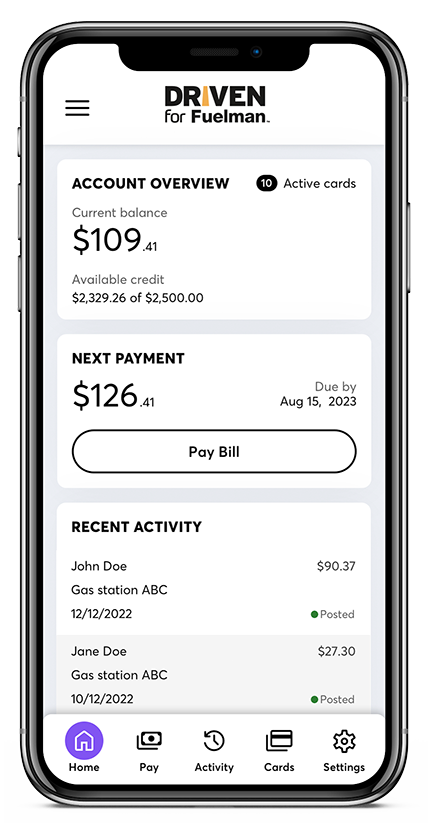 Dashboard screen preview